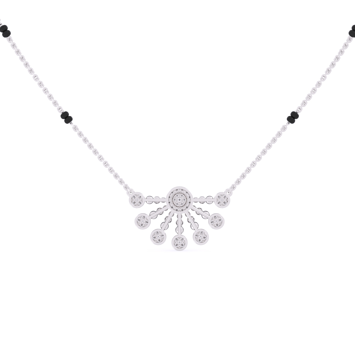 Lab Grown Cluster Diamond Mangalsutra